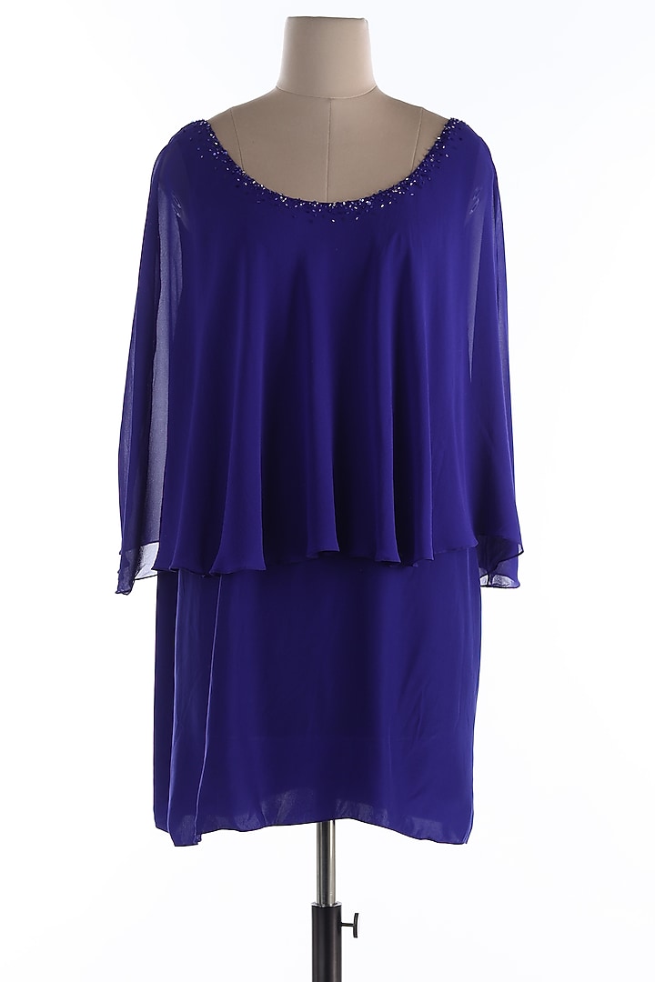 Cobalt Blue Silk Summer Dress by Wendell Rodricks at Pernia's Pop Up Shop