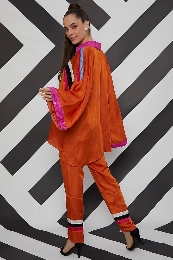 Orange Striped Pants by Wendell Rodricks at Pernia's Pop Up Shop