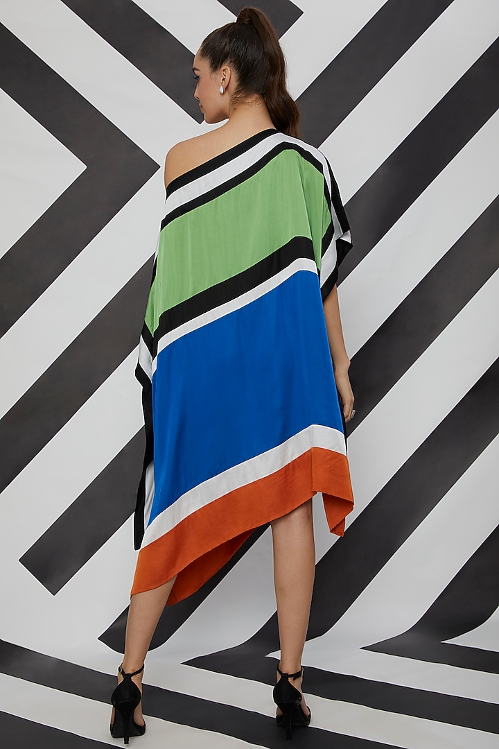 Multi Coloured Striped Kaftan by Wendell Rodricks at Pernia's Pop Up Shop
