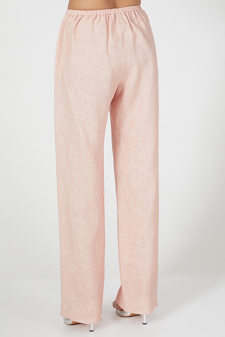 Pink Wide Legged Pants by Wendell Rodricks at Pernia's Pop Up Shop
