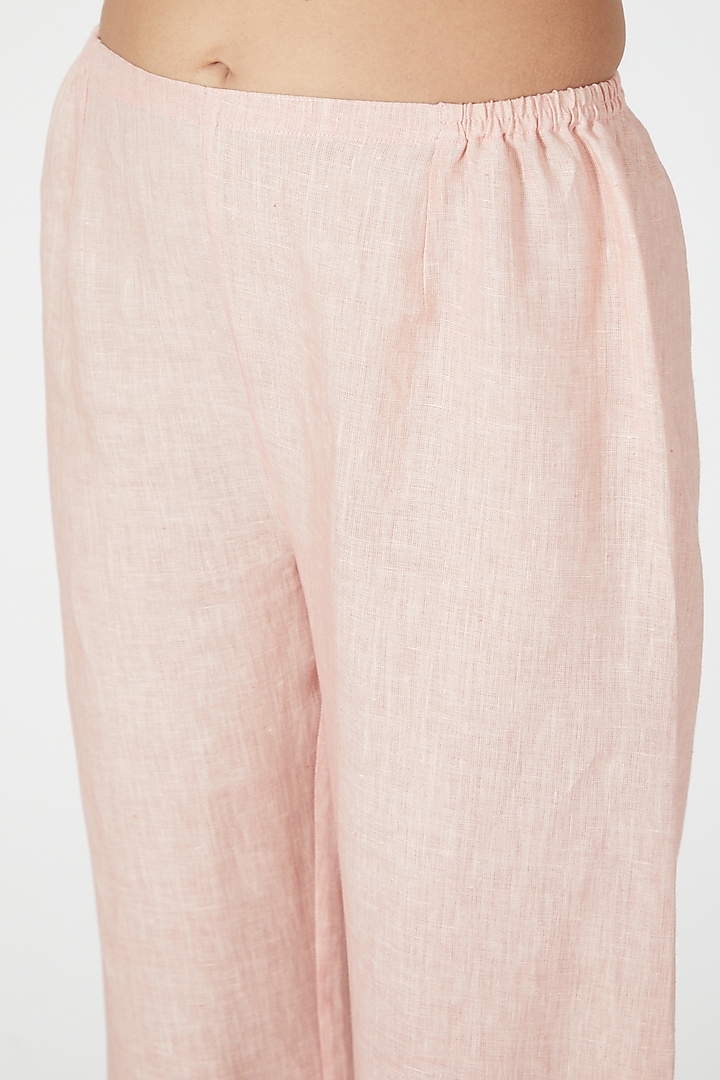 Pink Wide Legged Pants by Wendell Rodricks