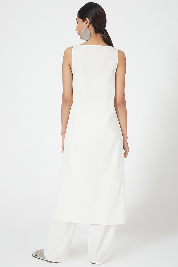 Ivory Straight Cut Dress by Wendell Rodricks at Pernia's Pop Up Shop