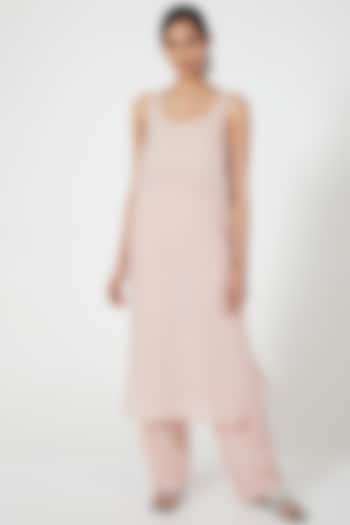 Pink Straight Cut Dress by Wendell Rodricks
