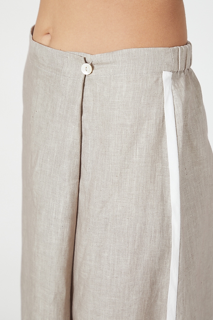 Grey Cowl Draped Pants by Wendell Rodricks at Pernia's Pop Up Shop