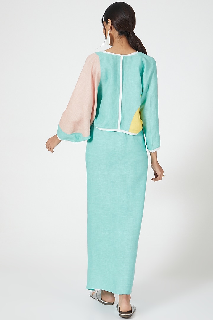Mint Wrapover Sarong by Wendell Rodricks at Pernia's Pop Up Shop