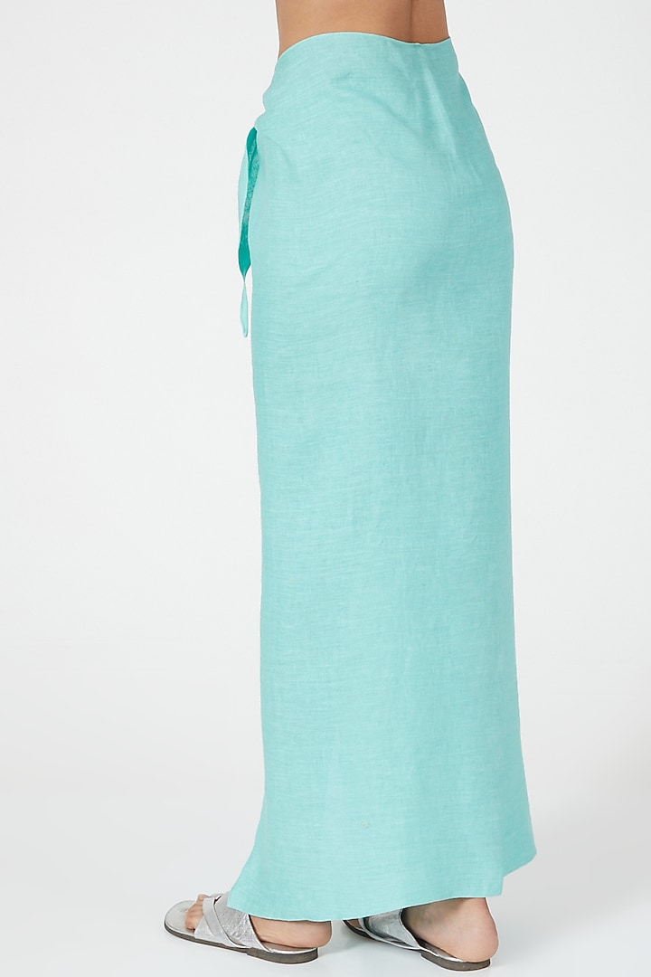 Mint Wrapover Sarong by Wendell Rodricks at Pernia's Pop Up Shop