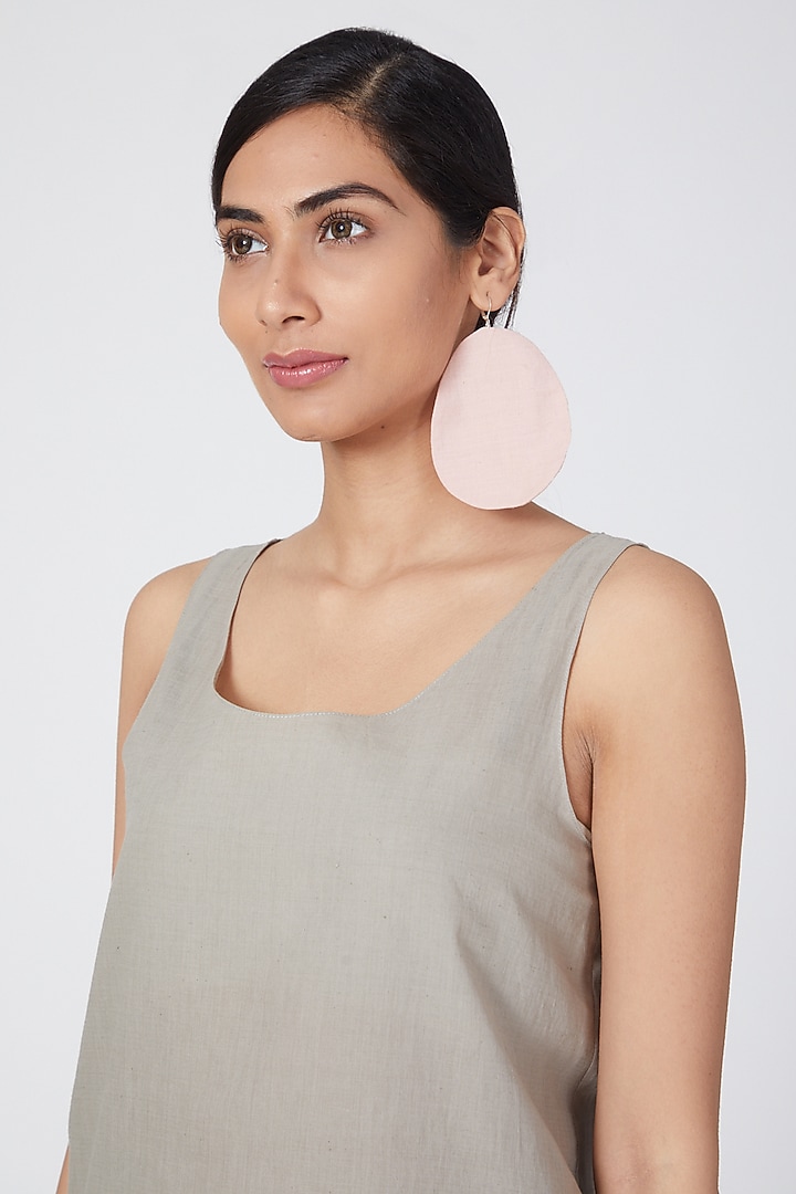 Grey Cotton Cami Top by Wendell Rodricks at Pernia's Pop Up Shop