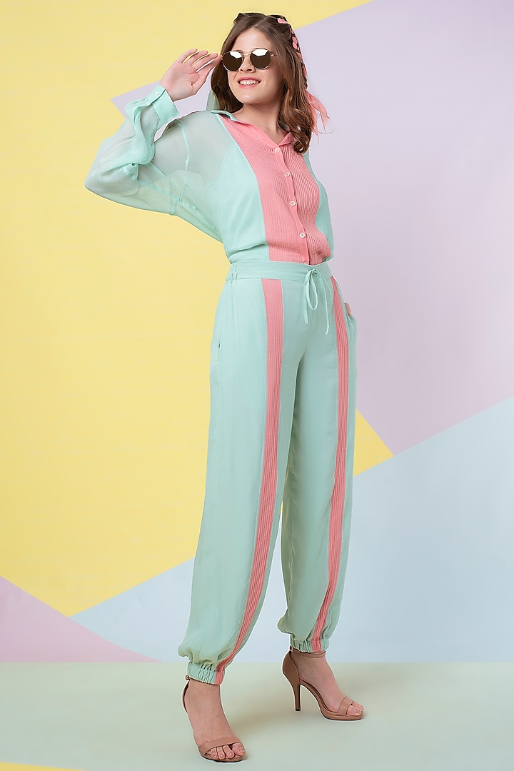 Seafoam Pintuck Pant by Wendell Rodricks at Pernia's Pop Up Shop