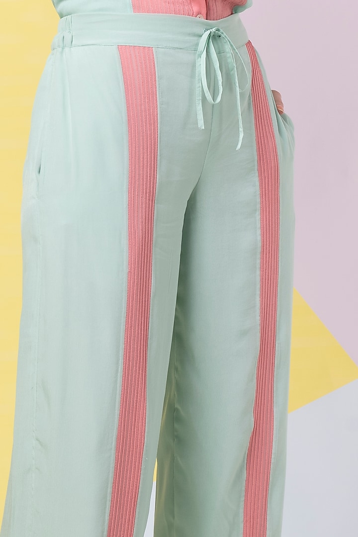 Seafoam Pintuck Pant by Wendell Rodricks at Pernia's Pop Up Shop