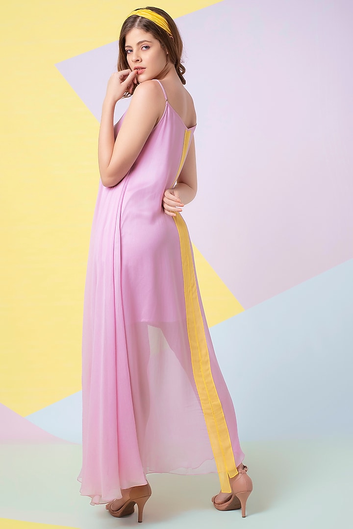 Lavender Pintuck High-Low Summer Dress by Wendell Rodricks at Pernia's Pop Up Shop