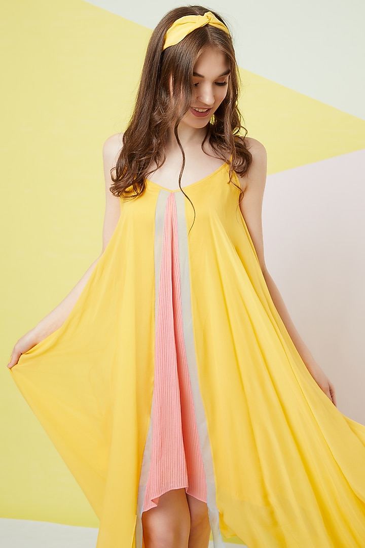 Irish Yellow High-low Summer Dress by Wendell Rodricks at Pernia's Pop Up Shop