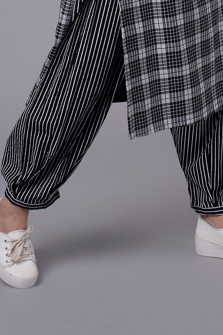 Black Striped Pants by Wendell Rodricks at Pernia's Pop Up Shop
