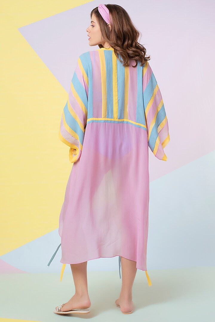 Lavender Pintuck Cape by Wendell Rodricks at Pernia's Pop Up Shop