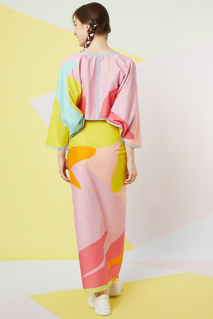 Lavender Abstract Printed Kimono Top by Wendell Rodricks at Pernia's Pop Up Shop