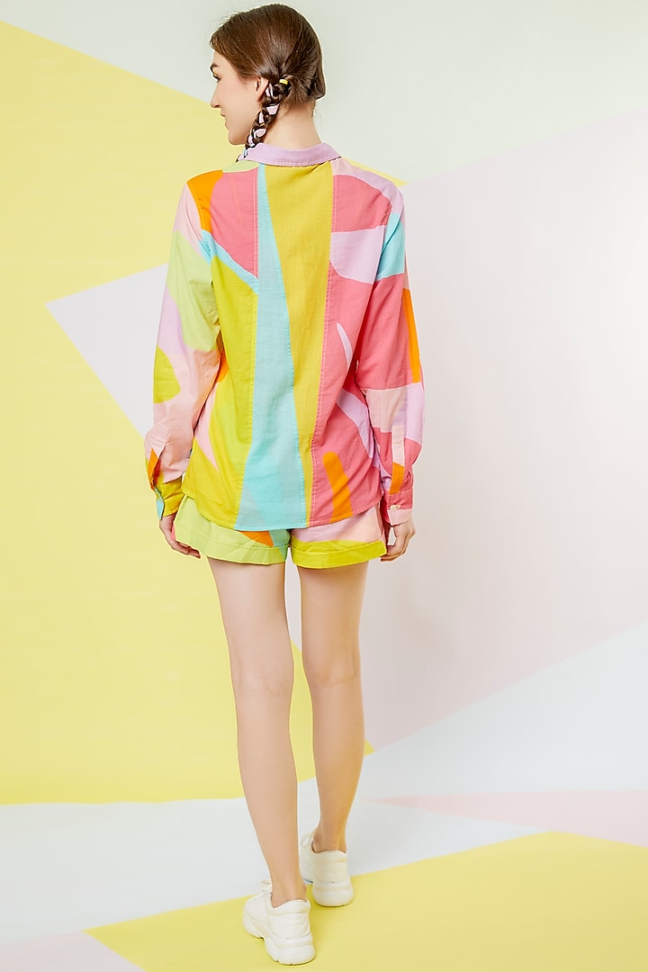 Lavender Abstract Printed Shirt by Wendell Rodricks at Pernia's Pop Up Shop