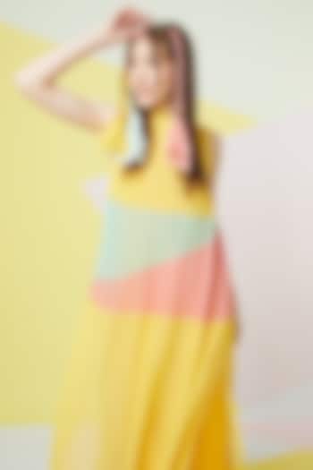 Irish Yellow Pleated Gown by Wendell Rodricks at Pernia's Pop Up Shop