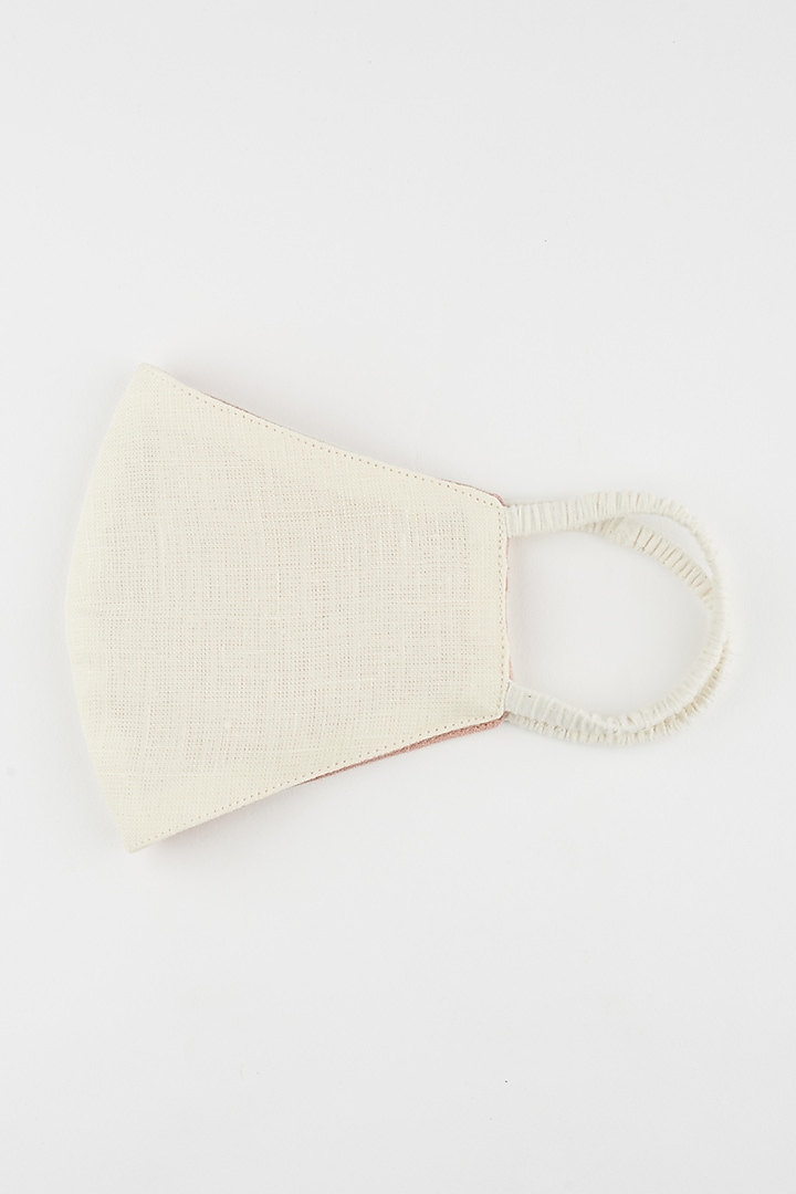 Ivory & Grey Reversible Mask by Wendell Rodricks at Pernia's Pop Up Shop