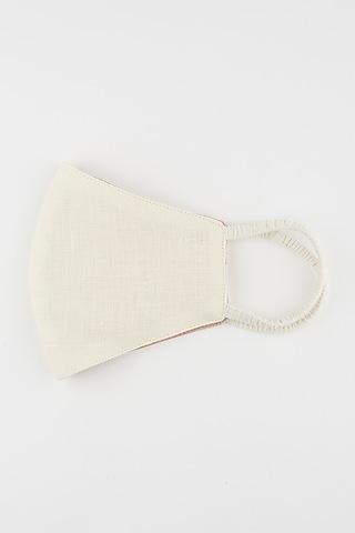 Ivory & Grey Reversible Mask by Wendell Rodricks