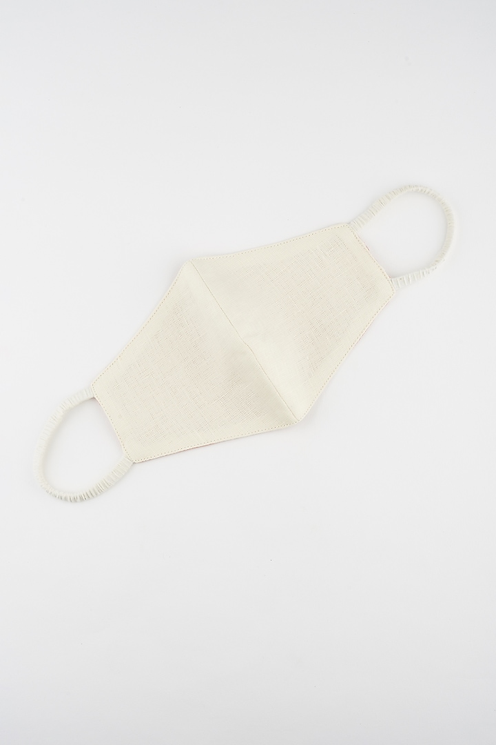 Ivory & Grey Reversible Mask by Wendell Rodricks at Pernia's Pop Up Shop