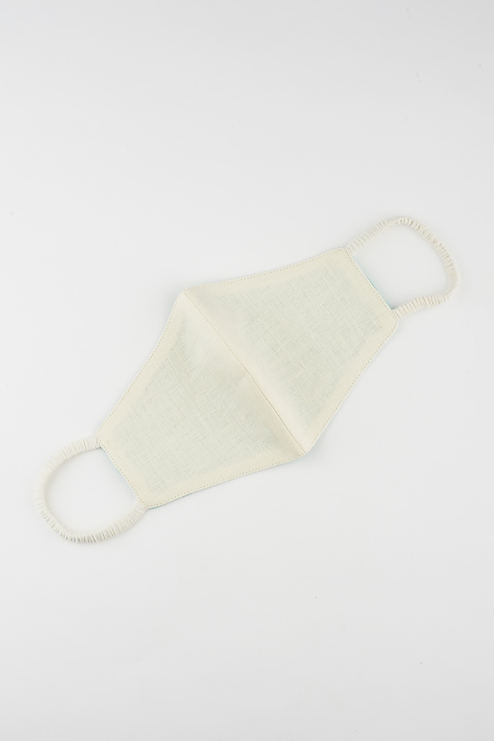 Ivory Linen Reversible Mask by Wendell Rodricks at Pernia's Pop Up Shop