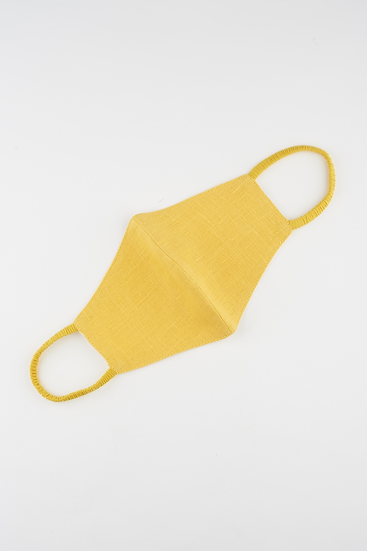 Yellow Reversible Mask by Wendell Rodricks at Pernia's Pop Up Shop