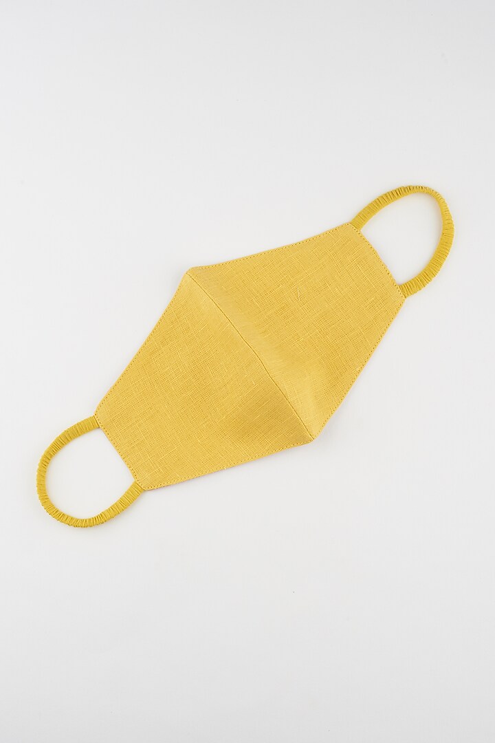 Yellow Reversible Mask by Wendell Rodricks at Pernia's Pop Up Shop