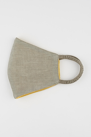 Grey Reversible Mask by Wendell Rodricks
