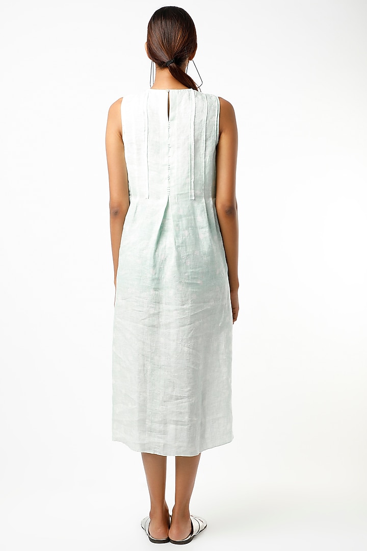 Aqua Blue Vintage Blossom Summer Dress by Wendell Rodricks at Pernia's Pop Up Shop