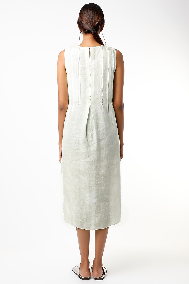 Dusky Mint Vintage Blossom Summer Dress by Wendell Rodricks at Pernia's Pop Up Shop