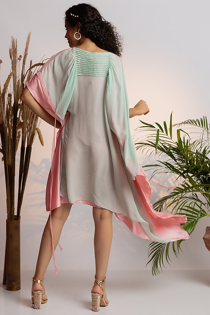 Seafoam Pearl Asymmetric Kaftan by Wendell Rodricks at Pernia's Pop Up Shop