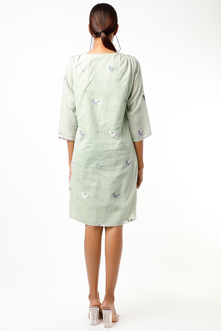 Mint Jamdani Kurta by Wendell Rodricks at Pernia's Pop Up Shop