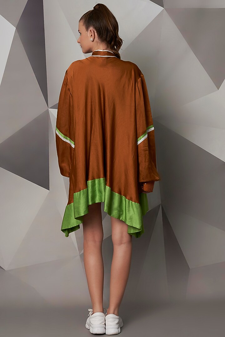 Rust Tie-up Mini Summer Dress by Wendell Rodricks at Pernia's Pop Up Shop
