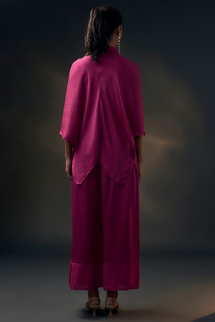 Pink Bamberg Satin Co-Ord Set by Wendell Rodricks at Pernia's Pop Up Shop