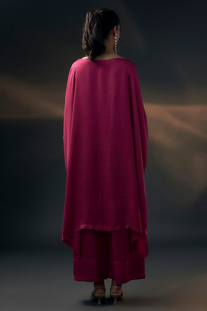 Pink Bamberg Satin Co-Ord Set by Wendell Rodricks at Pernia's Pop Up Shop