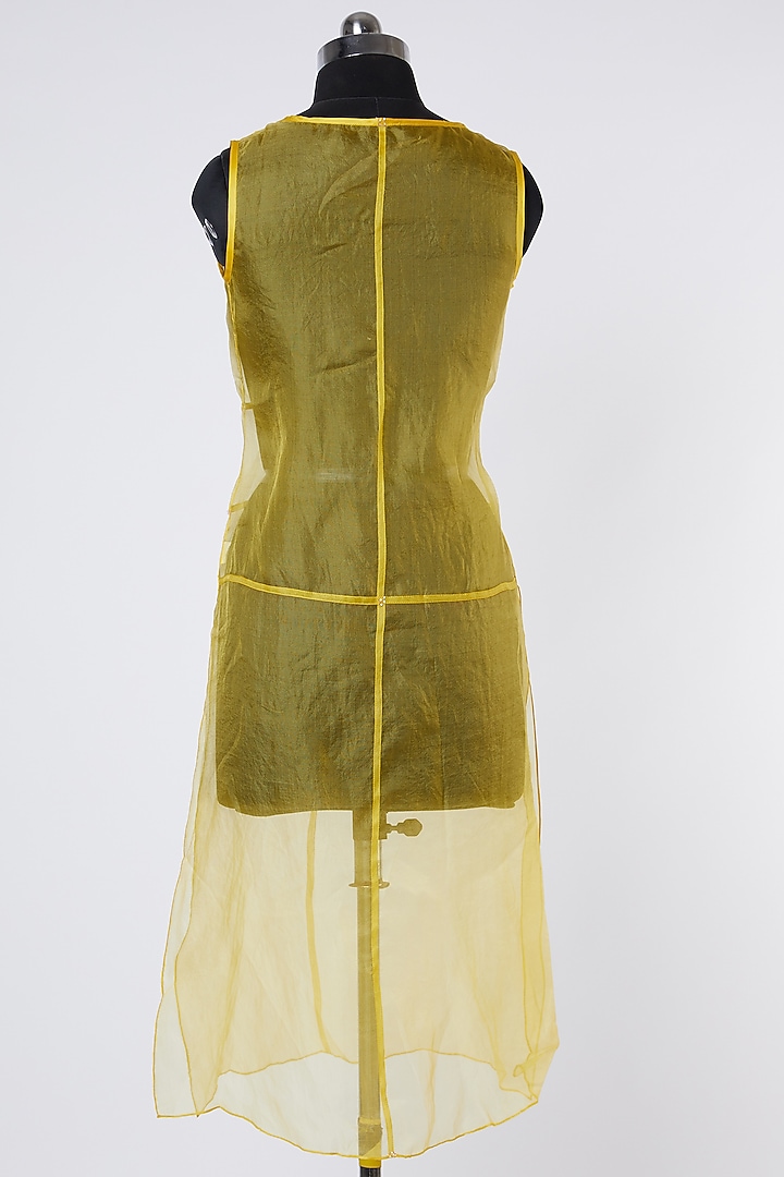 Yellow Silk Organza Top by Wendell Rodricks at Pernia's Pop Up Shop