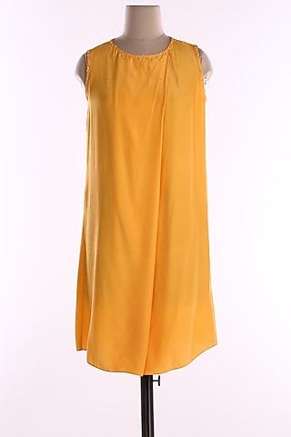 Gold Embroidered Dress by Wendell Rodricks