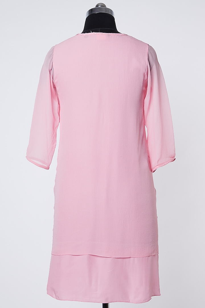 Pink Silk Crepe Top by Wendell Rodricks at Pernia's Pop Up Shop