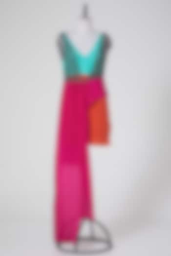 Multi Colored High-Low Tunic In Cotton by Wendell Rodricks at Pernia's Pop Up Shop