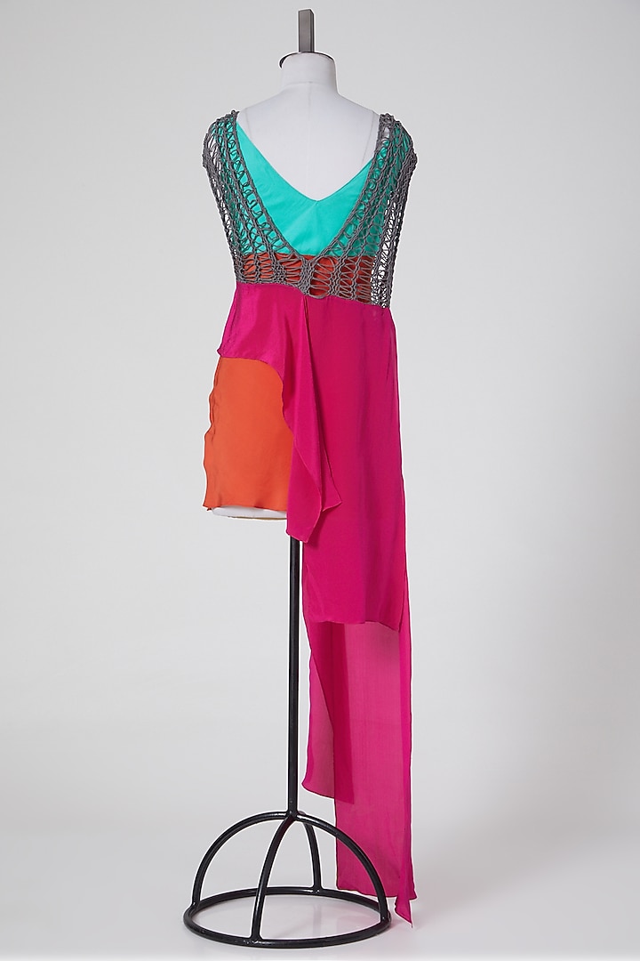 Multi Colored High-Low Tunic In Cotton by Wendell Rodricks at Pernia's Pop Up Shop