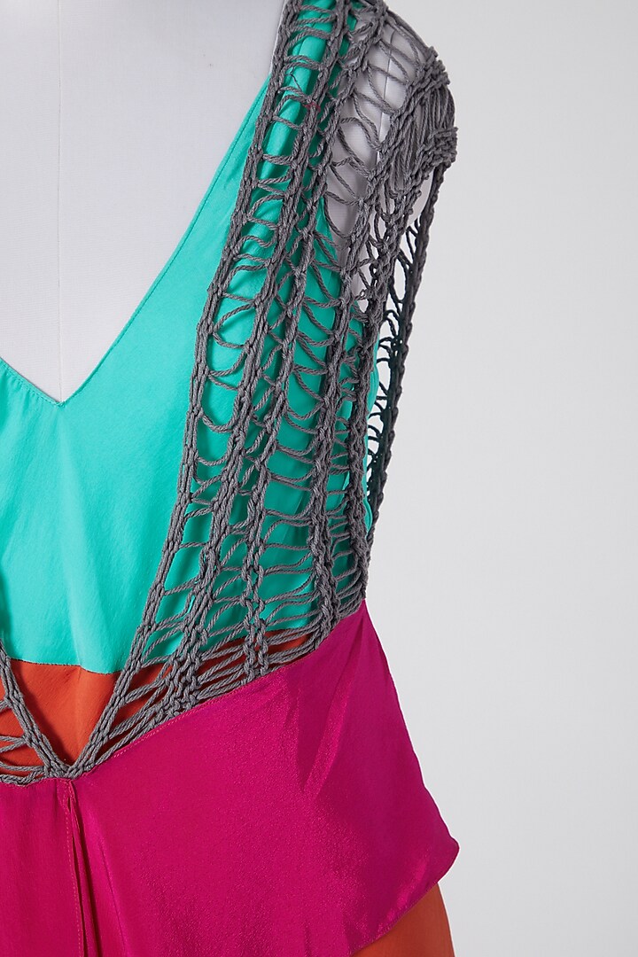 Multi Colored High-Low Tunic In Cotton by Wendell Rodricks at Pernia's Pop Up Shop