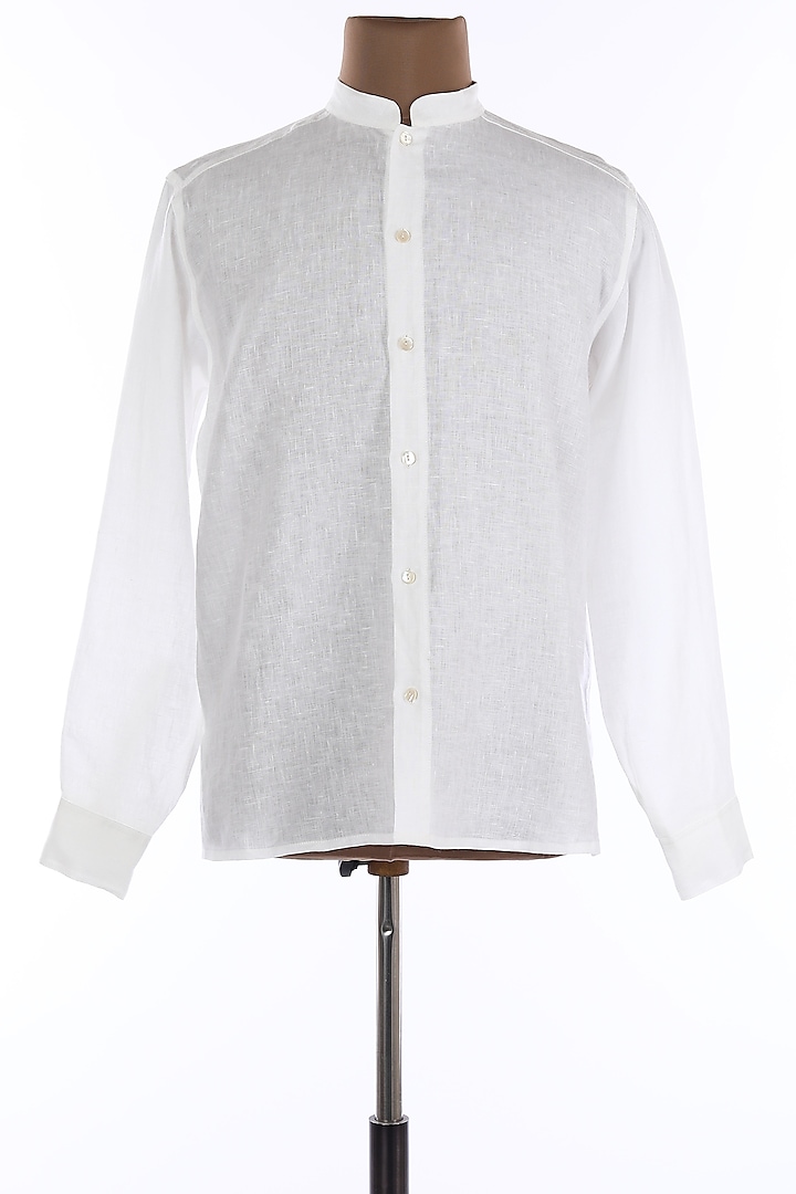 White Collared Shirt by Wendell Rodricks Men