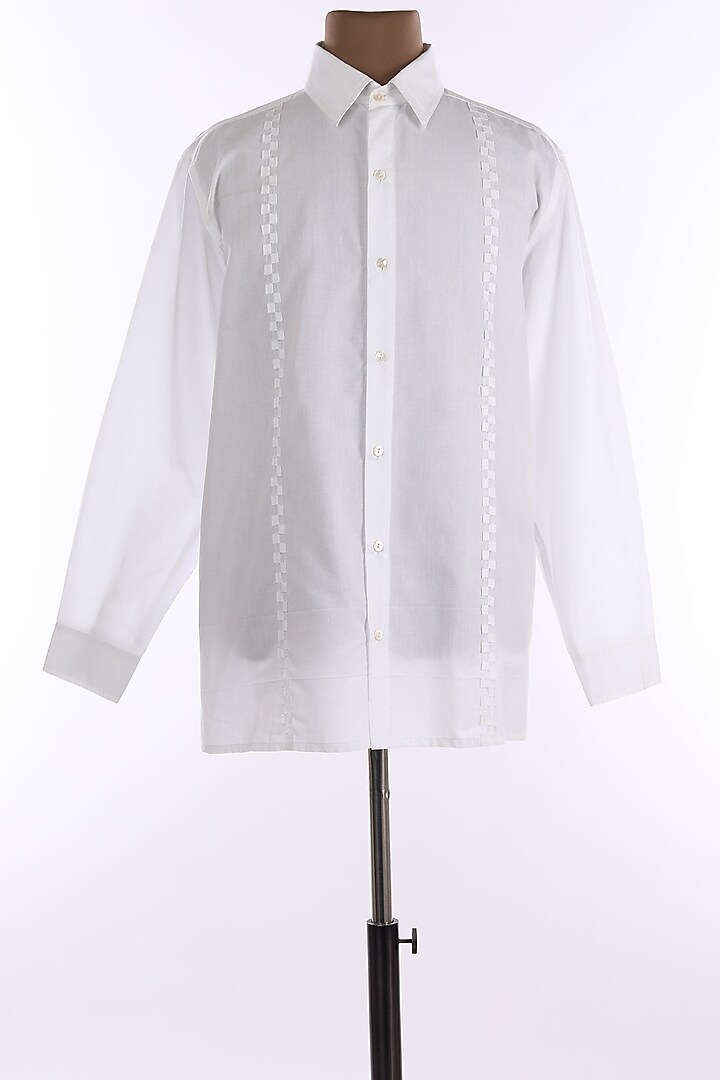 White Linen Shirt by Wendell Rodricks at Pernia's Pop Up Shop