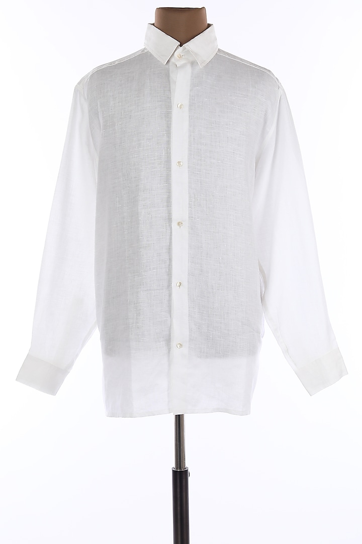 White Collar Shirt by Wendell Rodricks Men