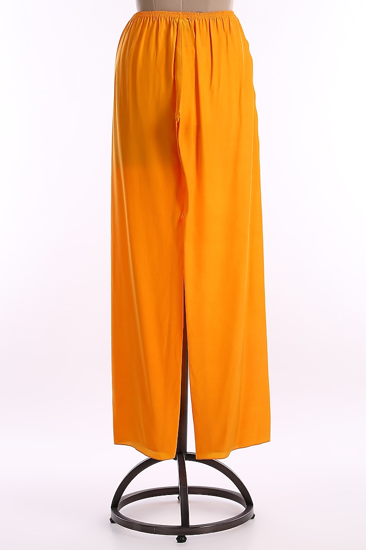 Orange Satin Pants by Wendell Rodricks at Pernia's Pop Up Shop