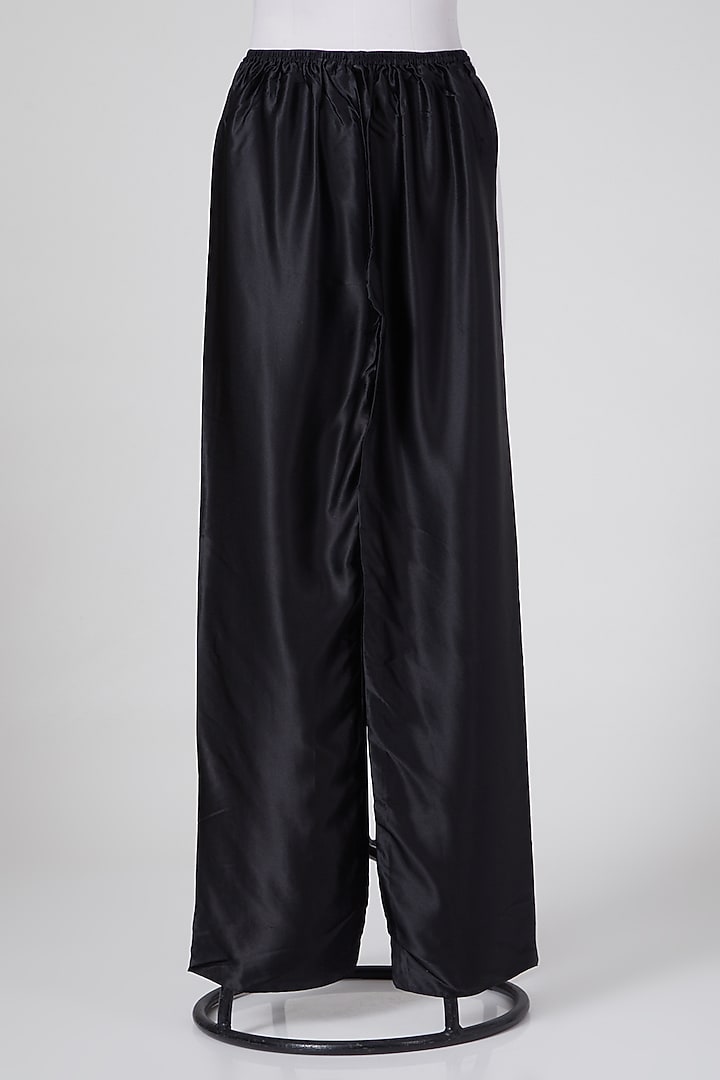 Black Linen Pants by Wendell Rodricks at Pernia's Pop Up Shop