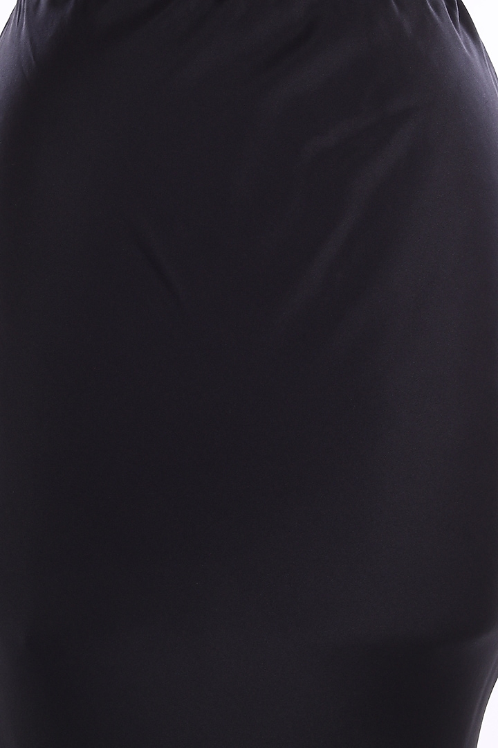 Black Satin Summer Dress by Wendell Rodricks at Pernia's Pop Up Shop