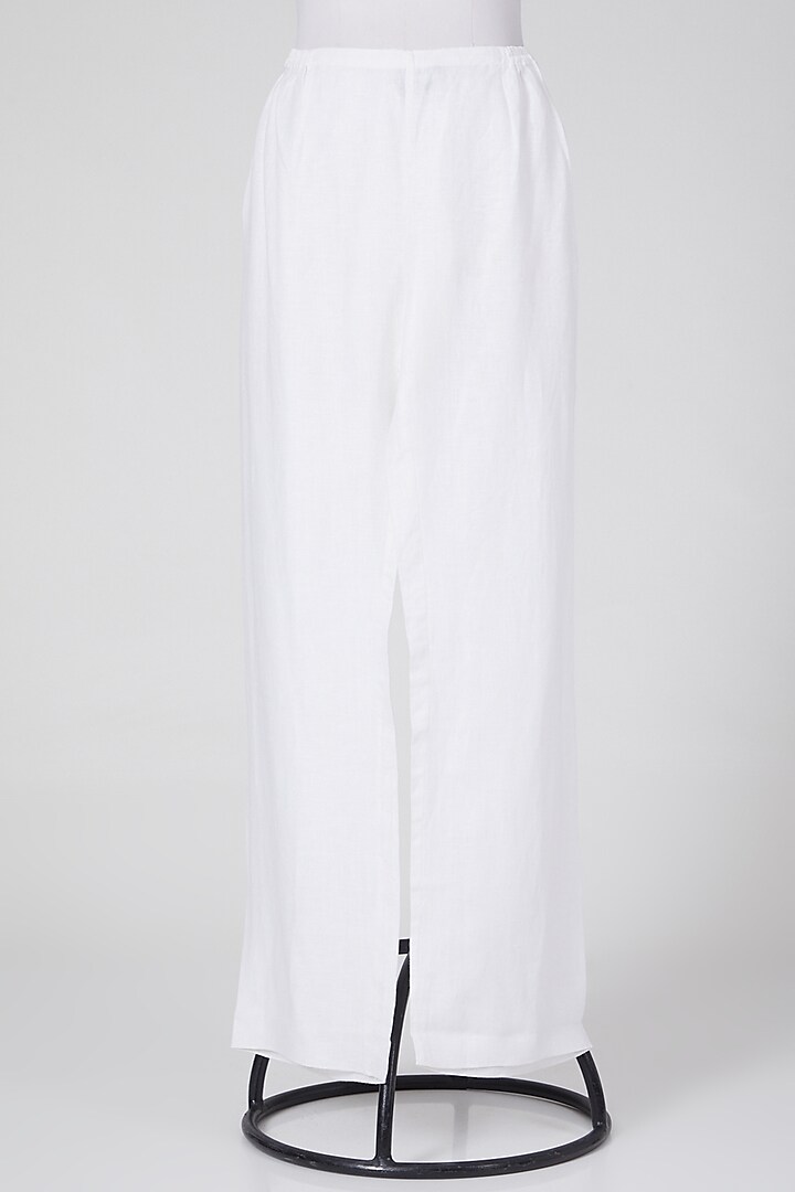 White Cotton Pants by Wendell Rodricks