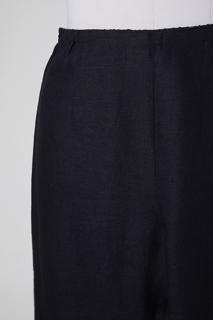 Black Pants In Linen by Wendell Rodricks at Pernia's Pop Up Shop