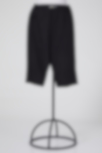 Black Cotton Shorts by Wendell Rodricks