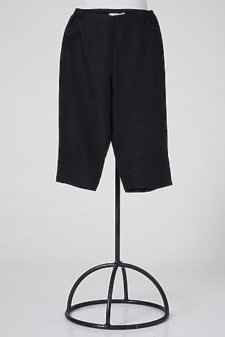 Black Cotton Shorts by Wendell Rodricks